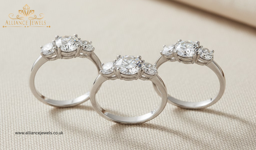 Design Your Dream Three Stone Ring with Lab Diamond Trilogy Settings