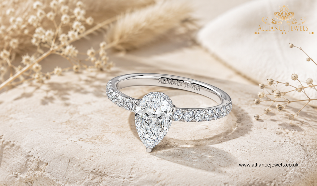 Affordable Lab Grown Pear Cut Diamond Rings with Luxury Sparkle