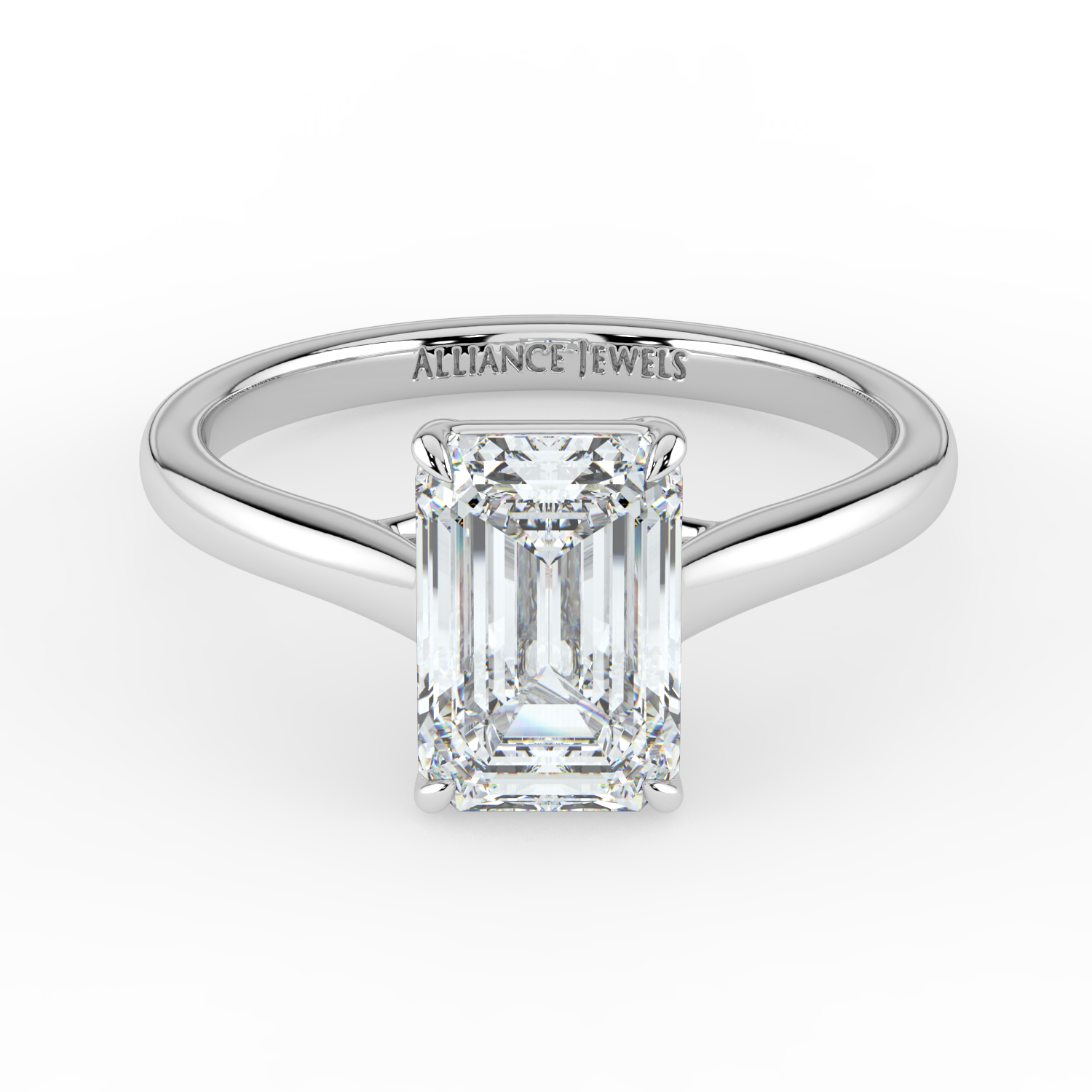 Emerald Lucida Solitaire Band