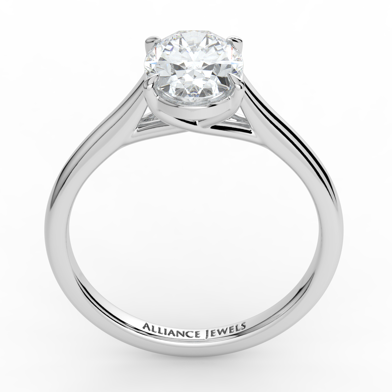 Oval Lucida Solitaire Band