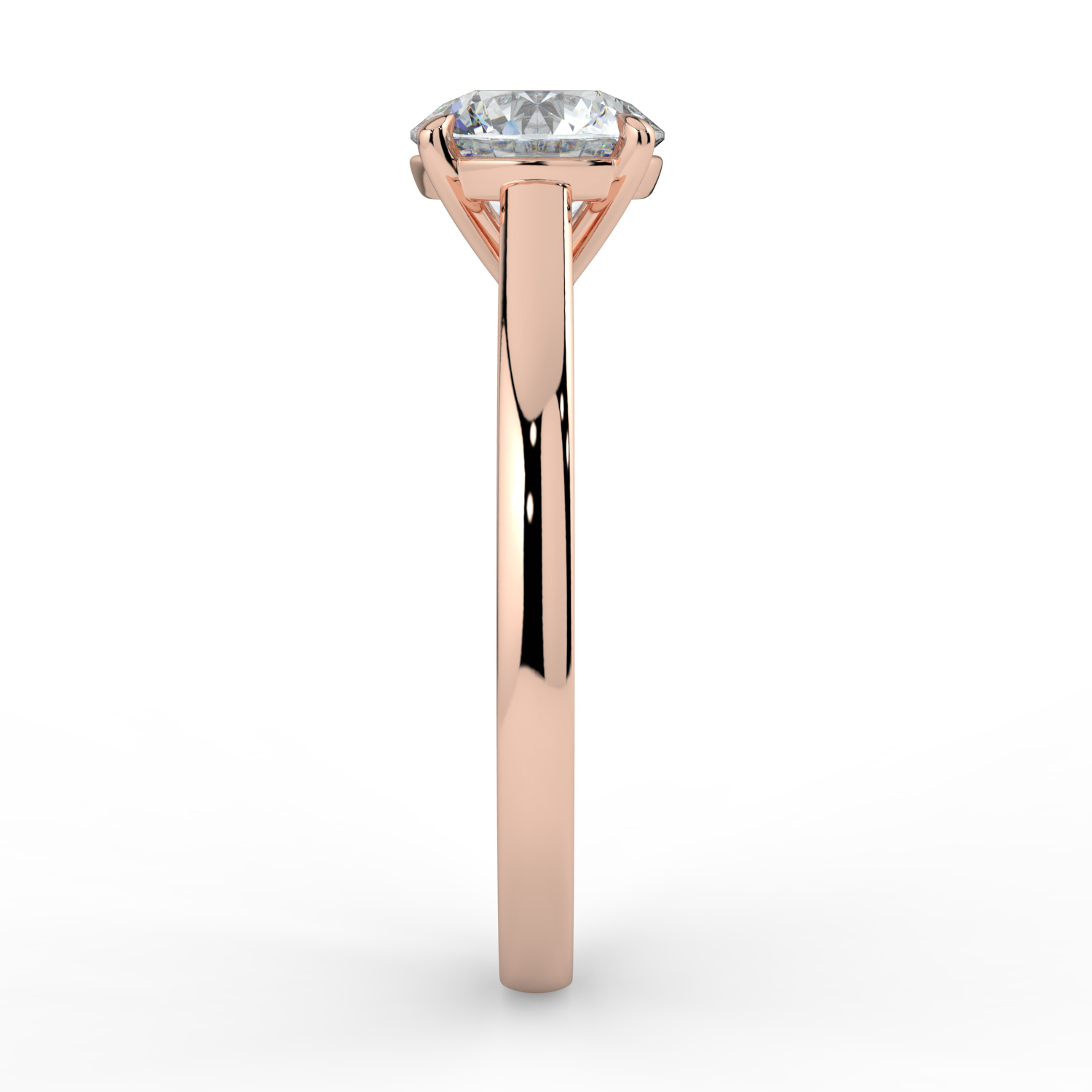 Round Cathedral Solitaire Band