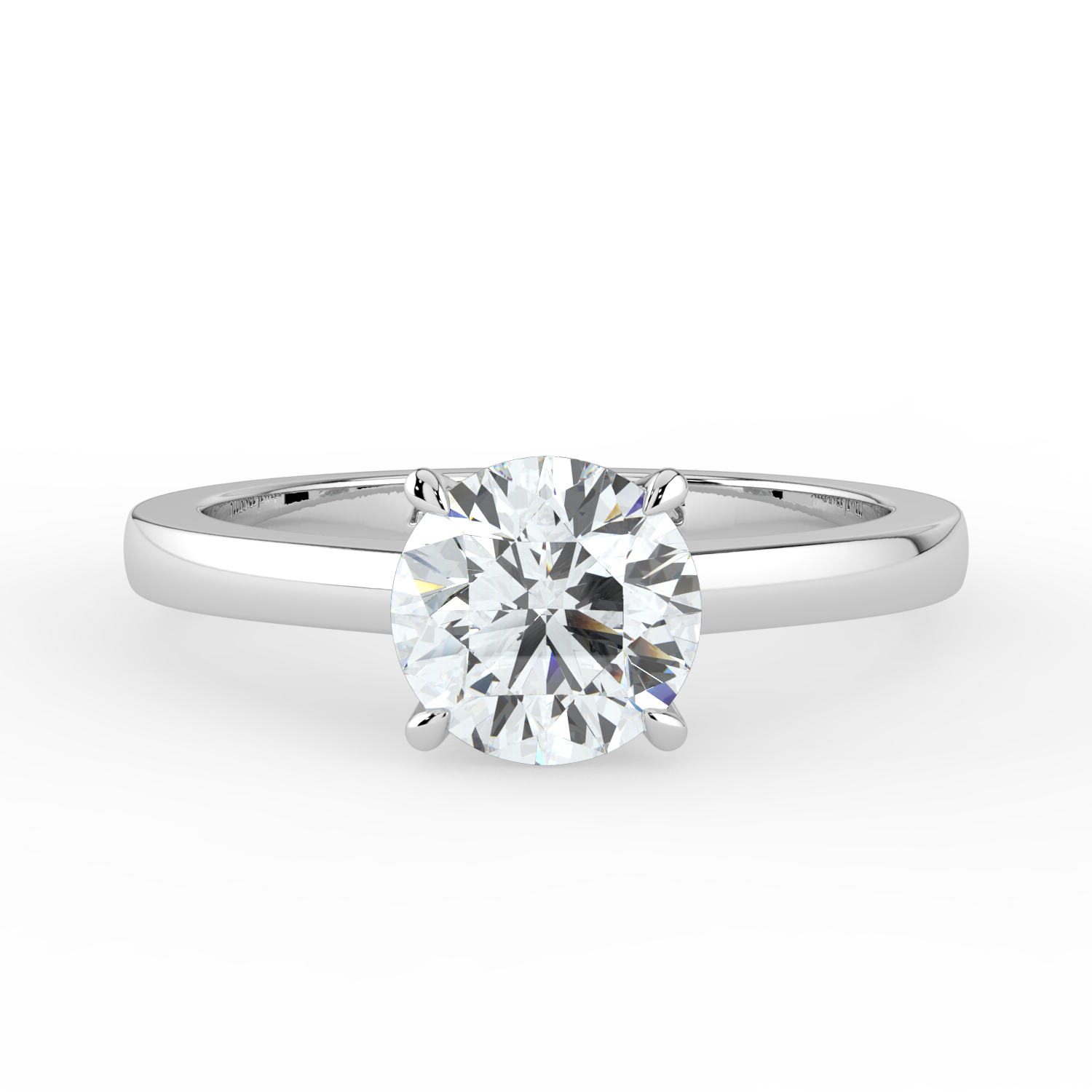 Round 4 Prongs Tulip Solitaire Band