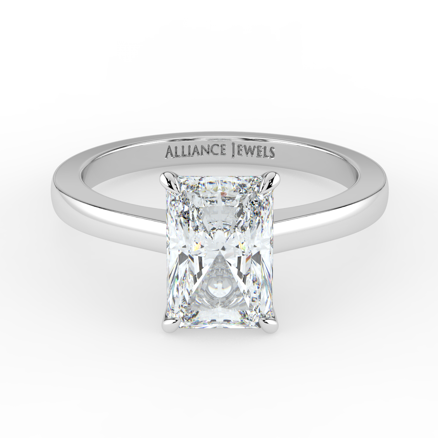 Radiant Cut 4 Prongs Tulip Solitaire Band