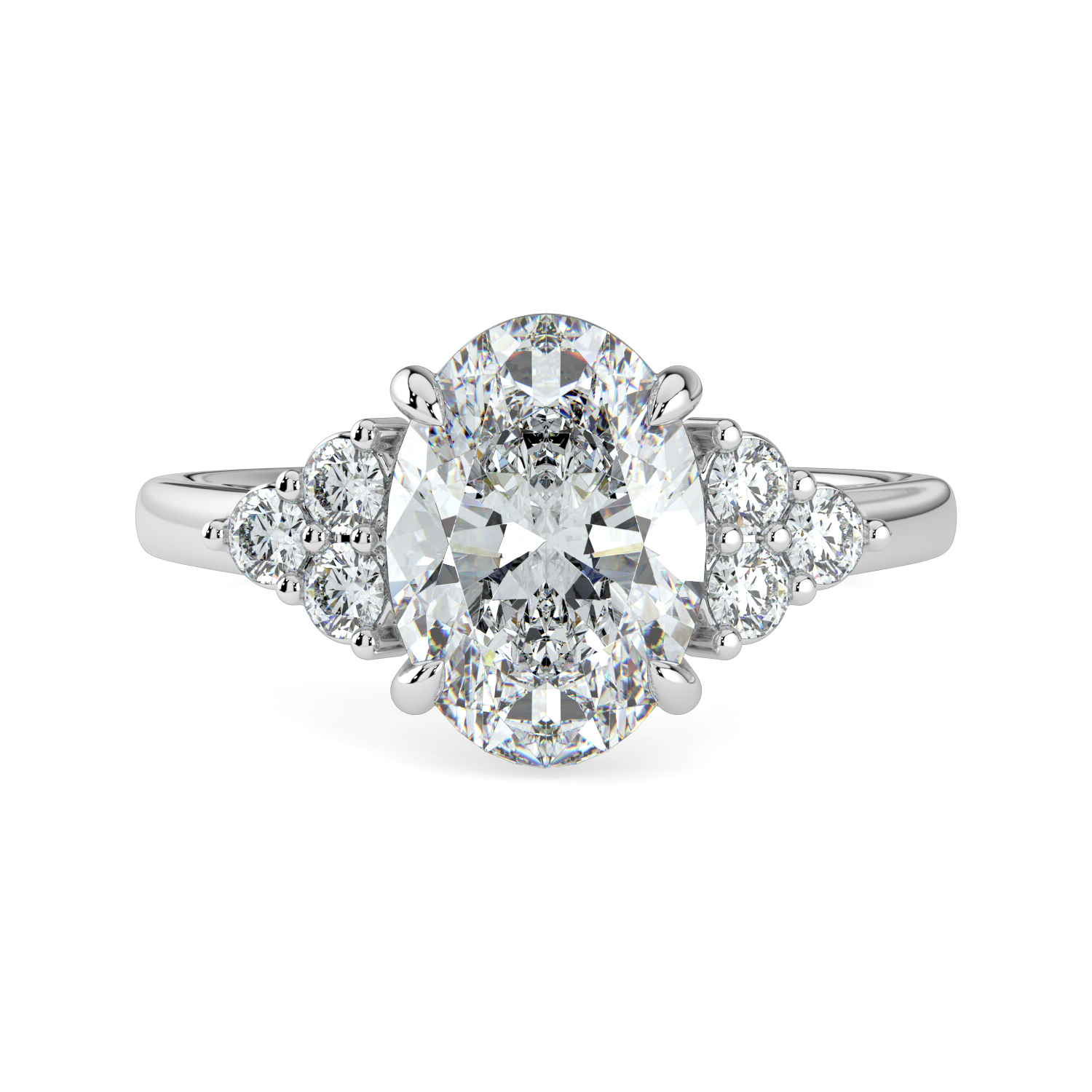 Oval with Accent Diamond