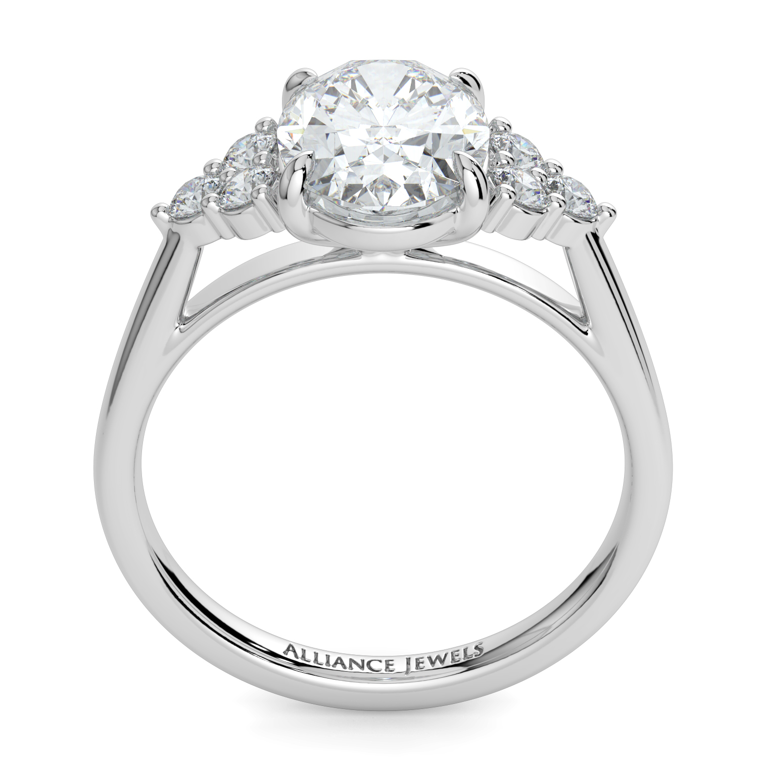 Oval with Accent Diamond