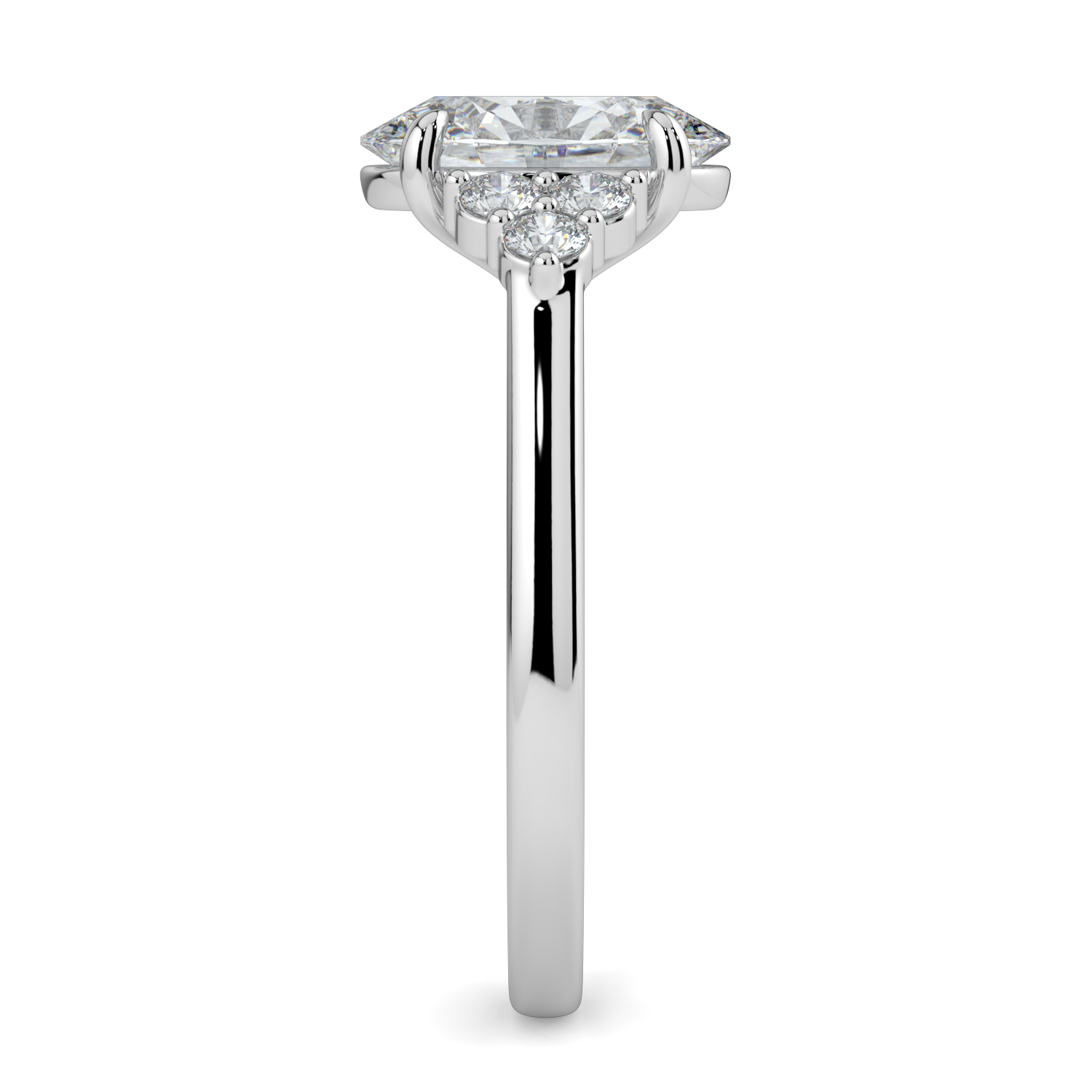Oval with Accent Diamond