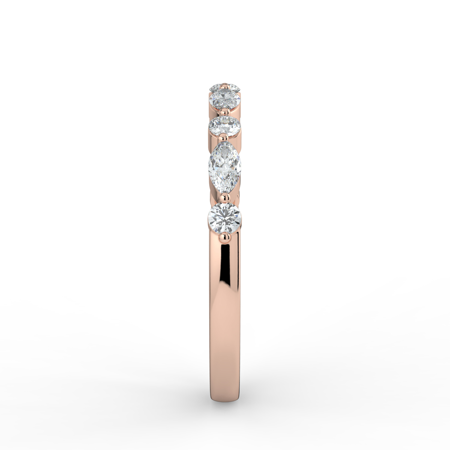 Labgrown Marquise and Round Band