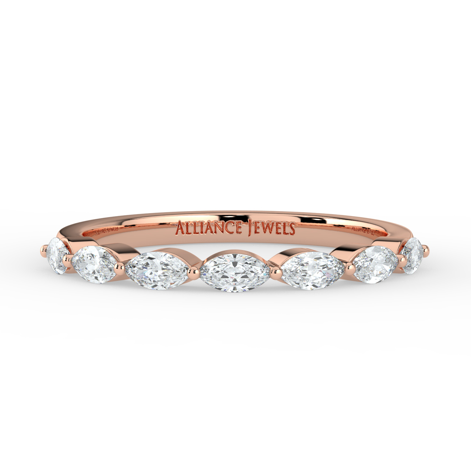 Labgrown Marquise Wedding Band